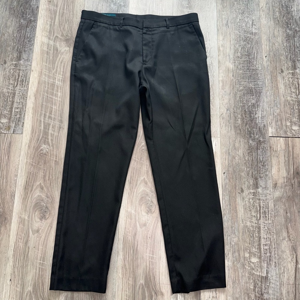 Perry Ellis Slim Fit Dress Pants Men's 36x30 Dark Gray Flat Front